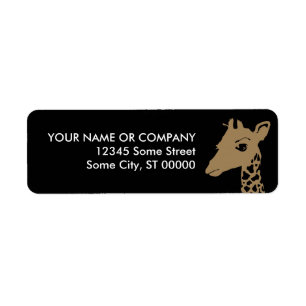 giraffe return address label