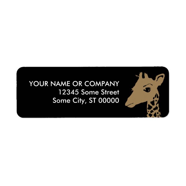 giraffe return address label (Front)