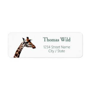 Giraffe Return Address Labels