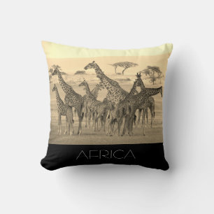giraffe reversible cushion