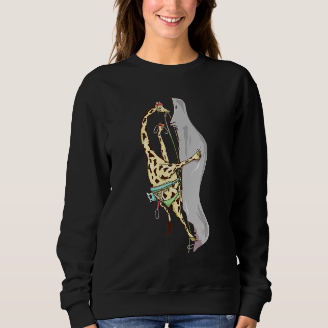 Giraffe Rock Climbing Sweatshirt (Front)