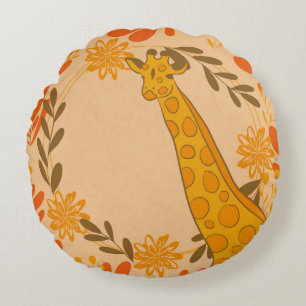 giraffe round cushion