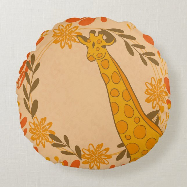 giraffe round cushion (Front)
