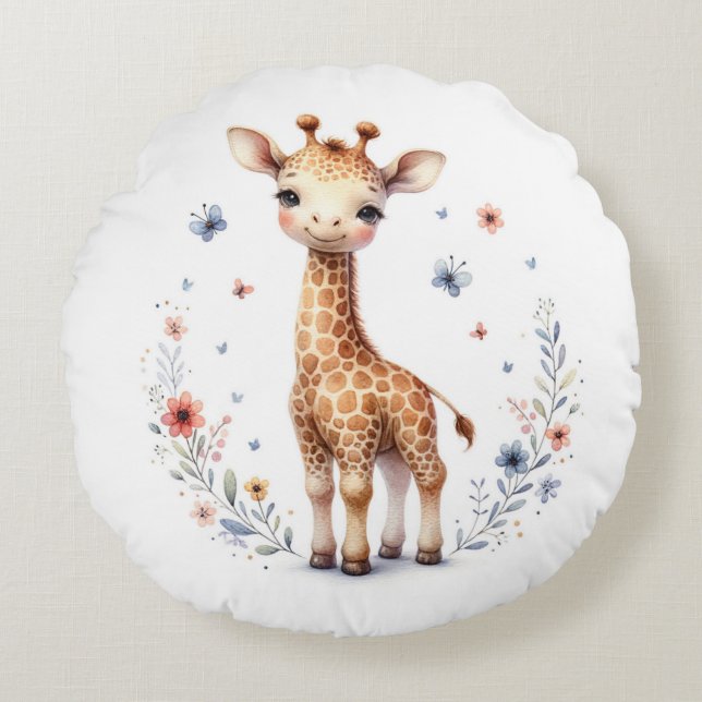Giraffe  round cushion (Front)