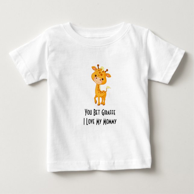GIRAFFE RUFFLE DRESS BABY T-Shirt (Front)