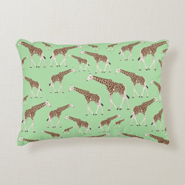 Giraffe Safari Animal Decorative Cushion (Front)