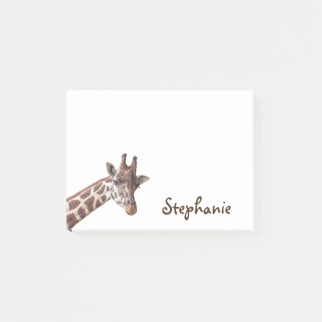 Giraffe Safari Animal Girly Name Kids Post-it Notes (Front)