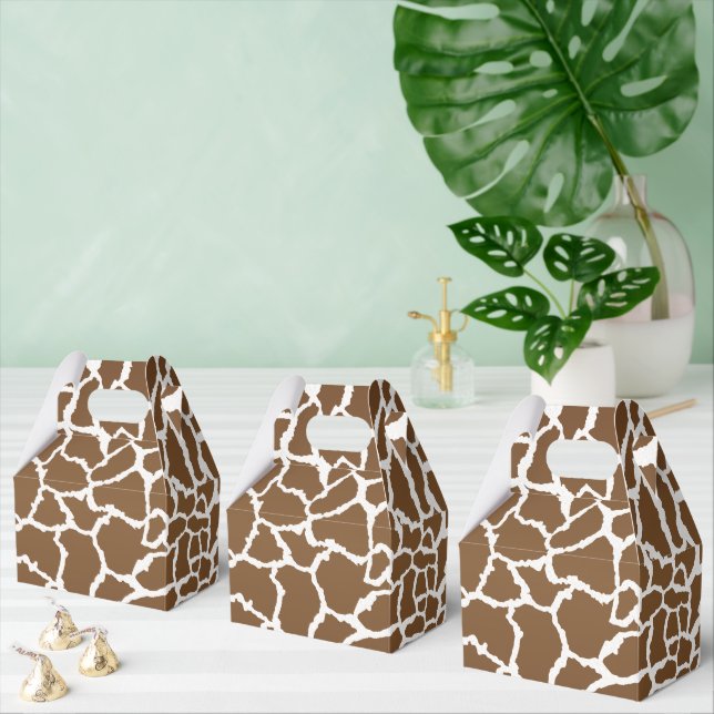 Giraffe safari animal theme  favour box (Multiple)