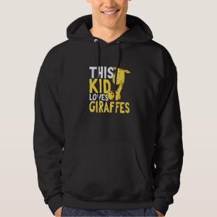 Giraffe Safari Animals This Kids Loves Giraffes Hoodie