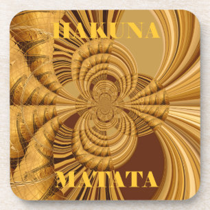 Giraffe Safari  Hakuna Matata woven souvenir art Coaster