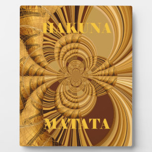 Giraffe Safari Hakuna Matata woven souvenir art Plaque