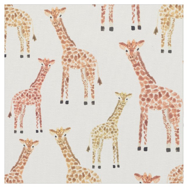 Giraffe Safari Print Fabric (Close Up)
