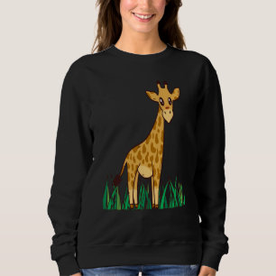 Giraffe Safari Savannah Africa Cute Giraffe Long N Sweatshirt