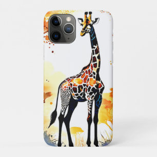 Giraffe Savannah Art iPhone 11 Pro Case