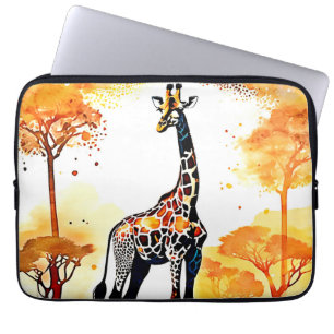 Giraffe Savannah Art Laptop Sleeve