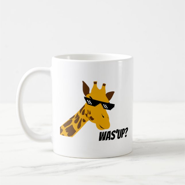 giraffe saying coffee mug (Left)