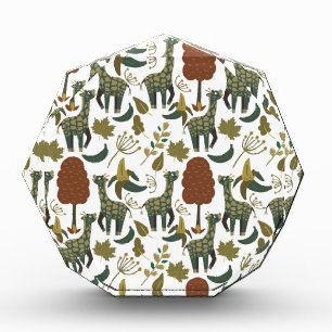 Giraffe seamless pattern colourful floral patter photo block