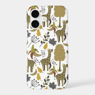 Giraffe seamless pattern yellow white tall