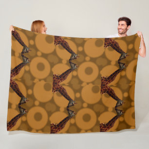 Giraffe Self Reflection,  Fleece Blanket