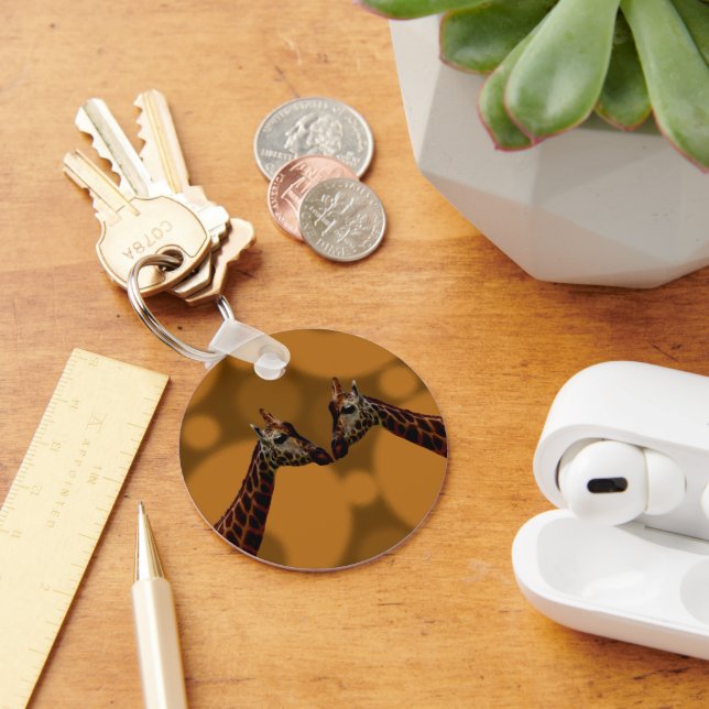 Giraffe Self Reflection,  Key Ring (Desk)