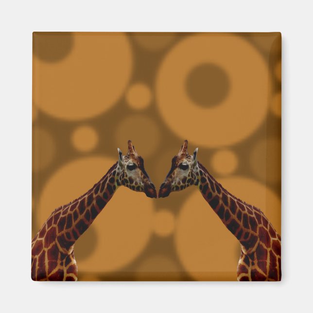 Giraffe Self Reflection,  Magnet (Front)