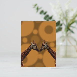 Giraffe Self Reflection,  Postcard