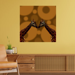 Giraffe Self Reflection,  Poster