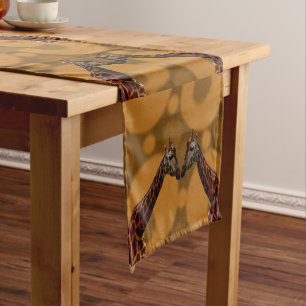 Giraffe Self Reflection,  Short Table Runner