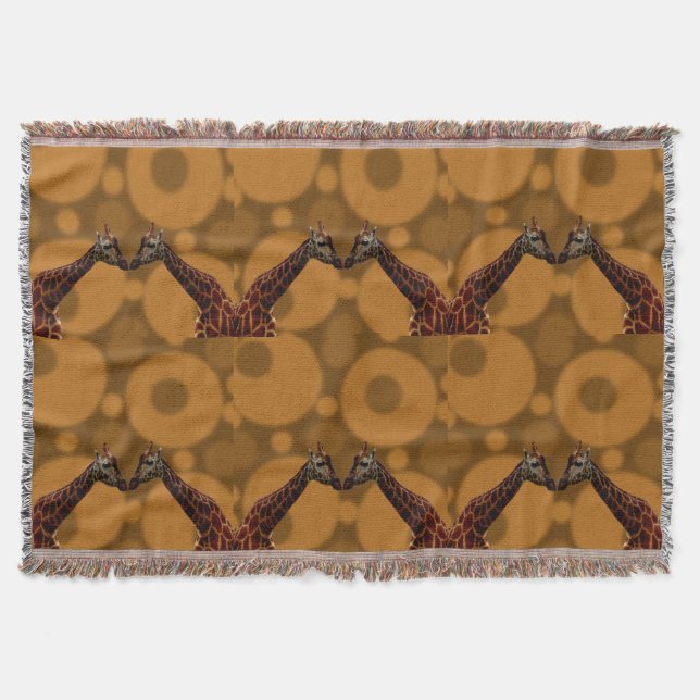 Giraffe Self Reflection,  Throw Blanket (Front)