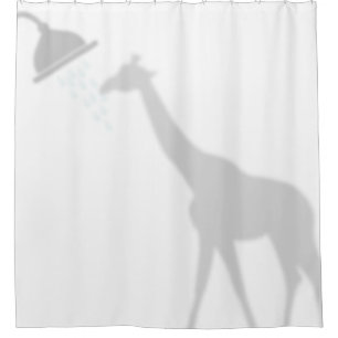 Giraffe Shadow Silhouette Shadow Buddies in Shower Shower Curtain