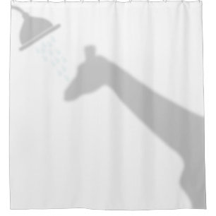 Giraffe Shadow Silhouette Shadow Buddies in Shower Shower Curtain