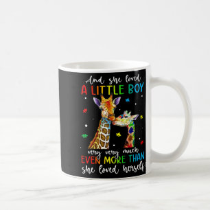 Giraffe She Loved A Little Boy Autism Awareness Mo Coffee Mug