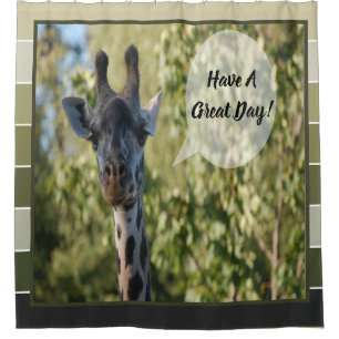 Giraffe shower curtain