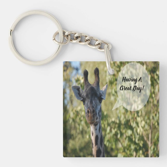 Giraffe Shower   Key Ring (Front)