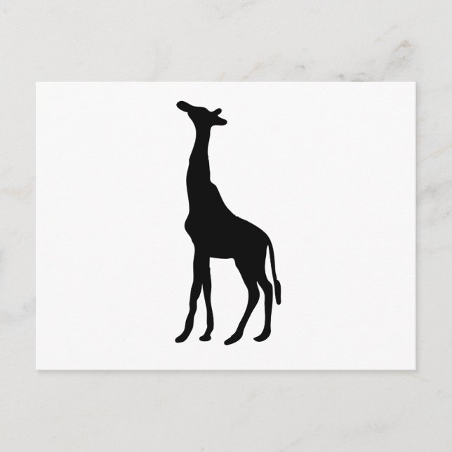 Giraffe Silhouette Postcard (Front)