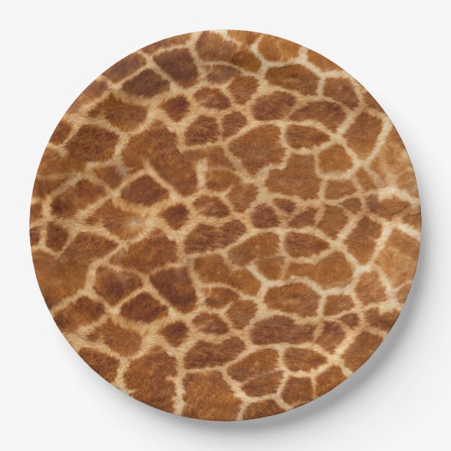 Giraffe Skin Paper Plate (Front)