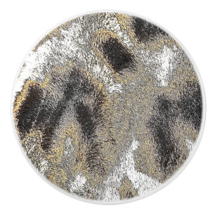 GIRAFFE SKIN PATTERN CERAMIC KNOB