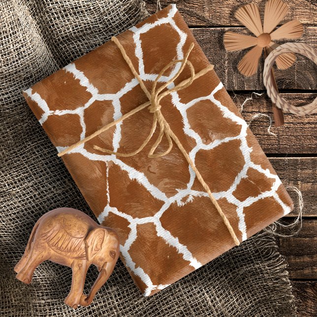 Giraffe Skin Pattern Saddle Brown ID1152 Wrapping Paper (Creator Uploaded)