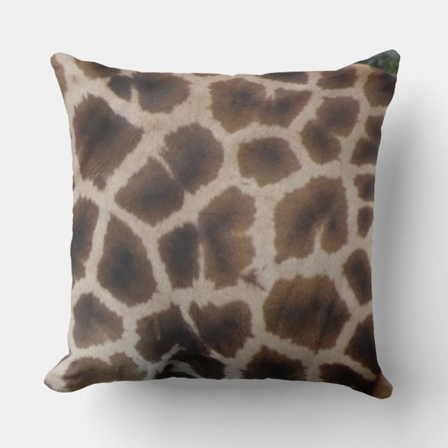 Giraffe Skin Pattern Throw Pillow (Front)