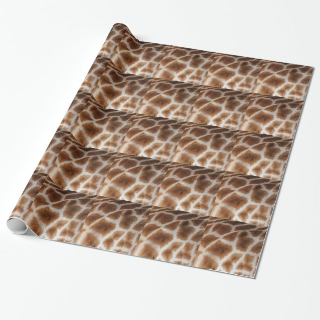 Giraffe skin pattern wrapping paper (Unrolled)