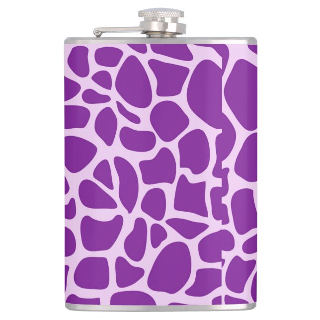Giraffe Skin Purple Texture-23324 Hip Flask (Front)
