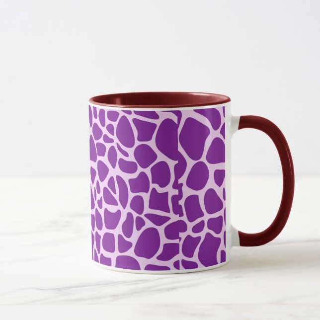 Giraffe Skin Purple Texture-23324 Mug (Right)