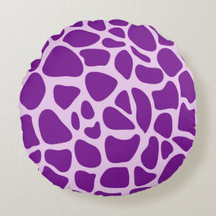 Giraffe Skin Purple Texture-23324 Round Cushion