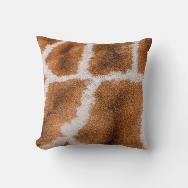 Giraffe Skin: Realistic Animal Texture Cushion (Front)