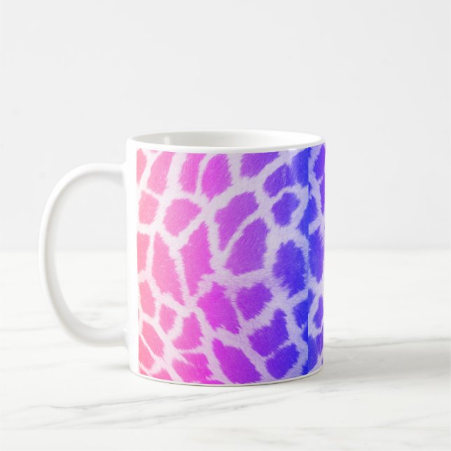Giraffe Skin Texture Rainbow Pattern-14425 Coffee Mug (Left)