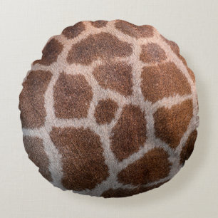 Giraffe skin texture round cushion