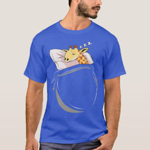 Giraffe Sleeping Animal Nap Napping Slumber T-Shirt