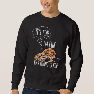 Giraffe Sleeping It's Fine I'm Fine Everything Is  Sweatshirt