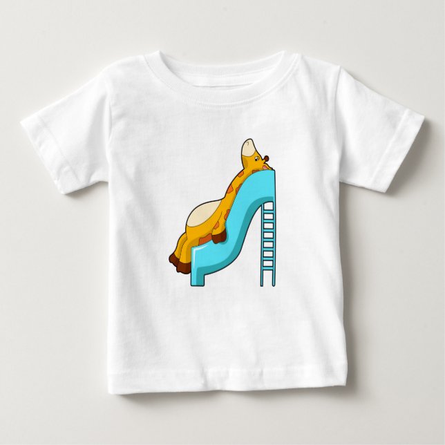Giraffe Slide Baby T-Shirt (Front)