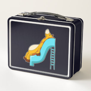 Giraffe Slide Metal Lunch Box